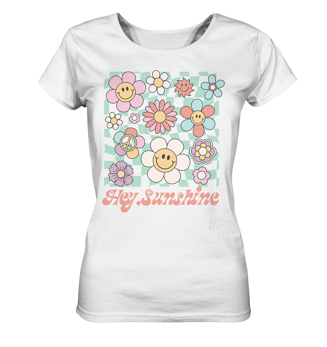 23-1115 Retro Summer - Hey Sunshine - Ladies Organic Basic Shirt