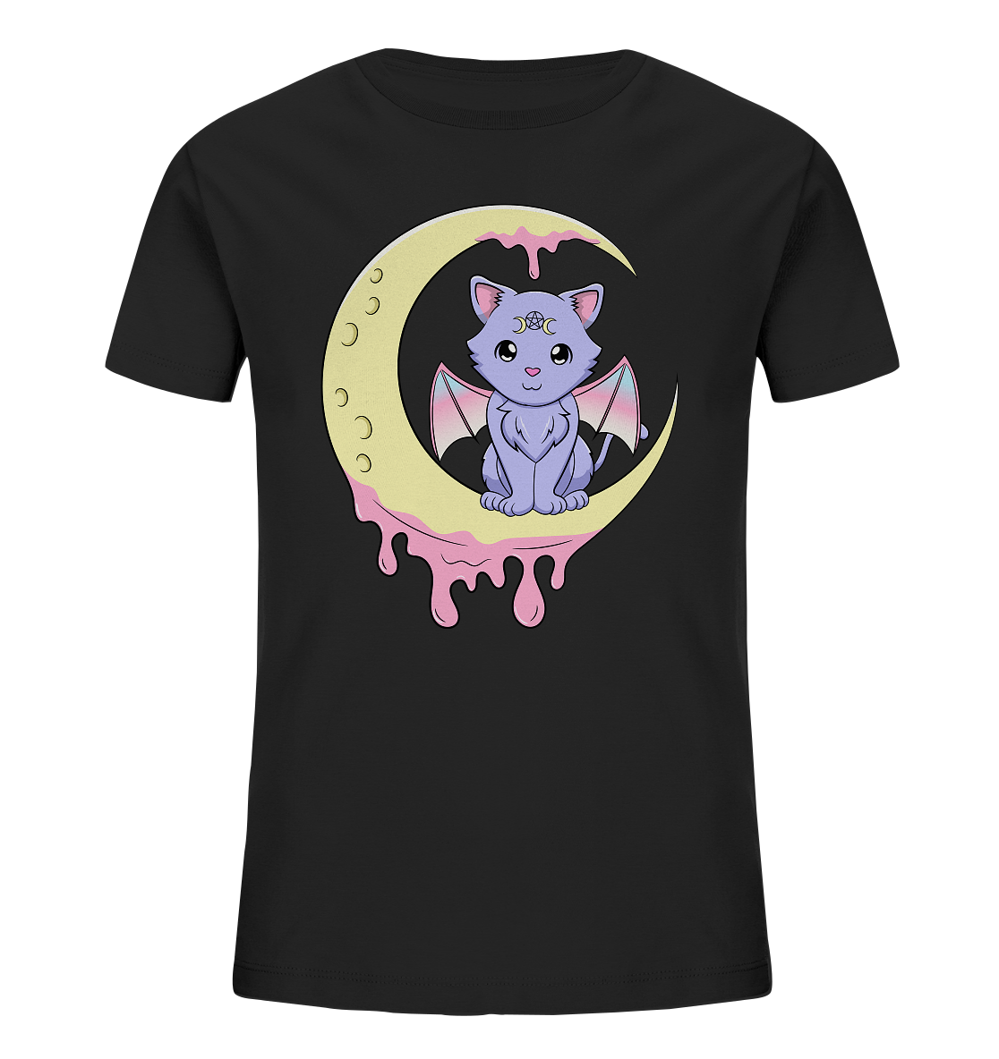 23-1143 Kawaii Moon Cat - Kids Organic Shirt
