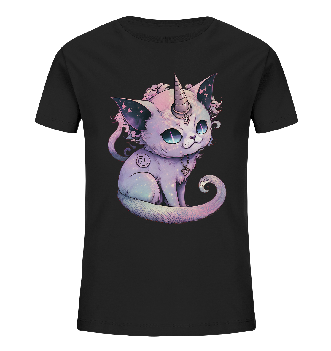 23-1155 Demon Unicorn Cat - Kids Organic Shirt