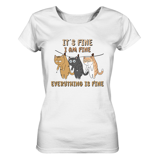 23-1159 It´s Fine... Hanging Cats - Ladies Organic Shirt