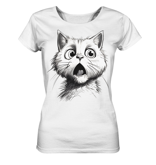 23-1192 Screaming Cat - Ladies Organic Shirt