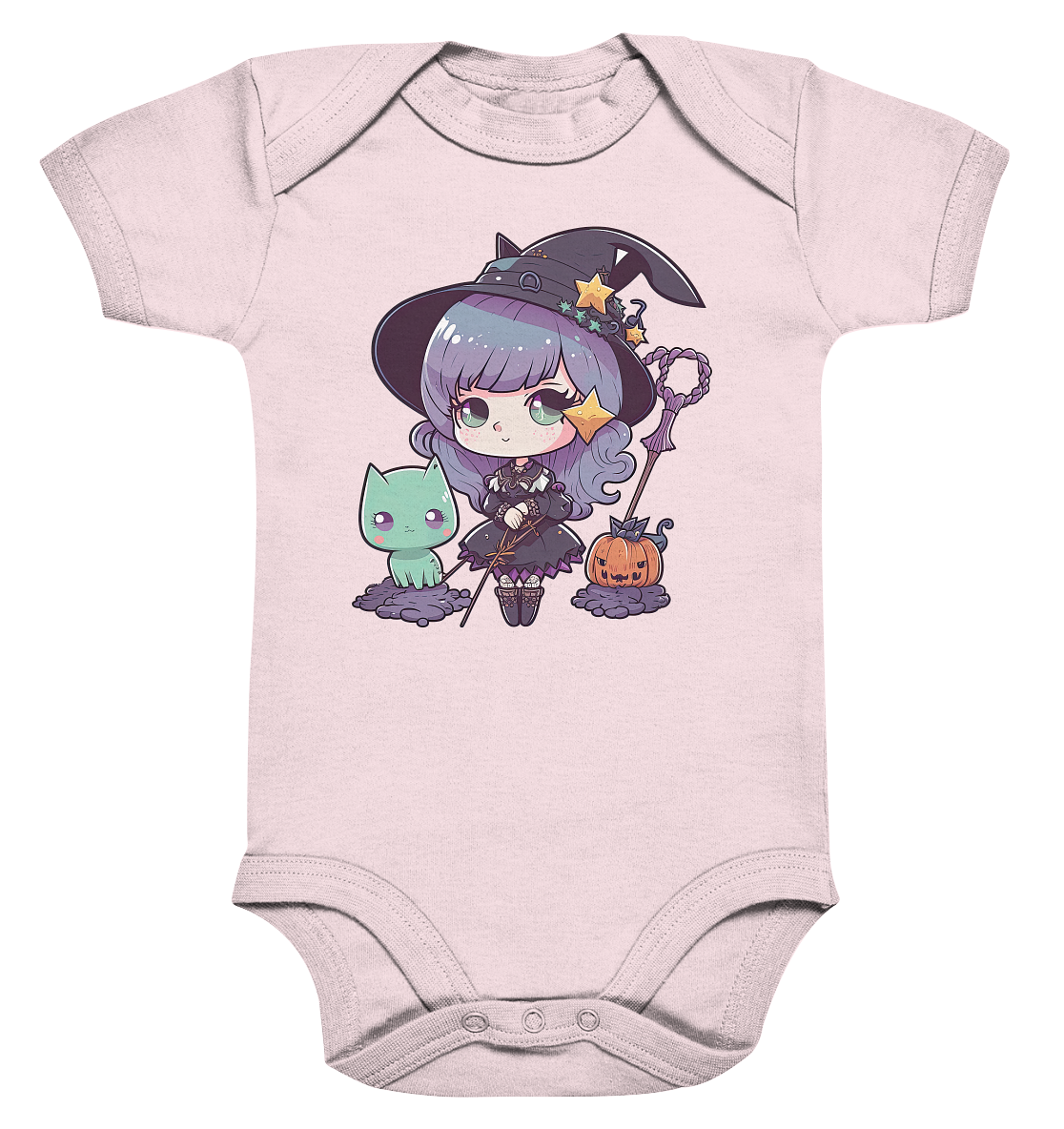 23-1154 Cute Witch - Organic Baby Bodysuite