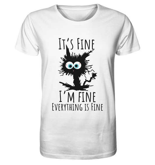 22-1050 It´s fine schwarz Katze - Organic Shirt
