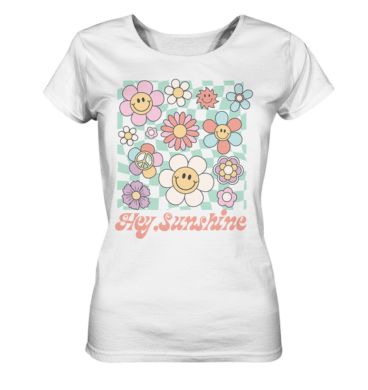 23-1115 Retro Summer - Hey Sunshine - Ladies Organic Basic Shirt