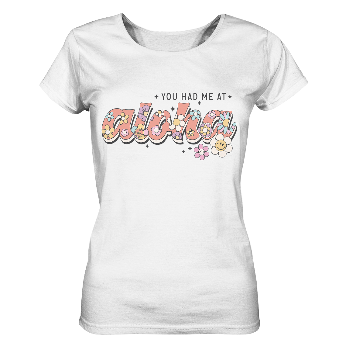23-1118 Retro Summer - Aloha - Ladies Organic Basic Shirt