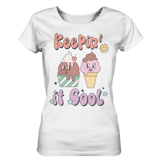 23-1119 Retro Summer - Ceepin it cool - Ladies Organic Basic Shirt