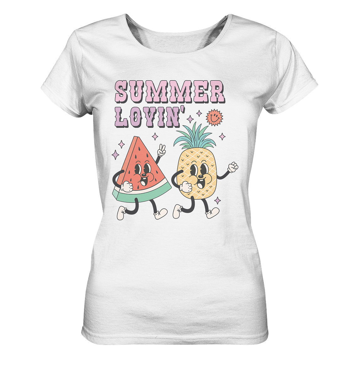 23-1117 Retro Summer - Summer Lovin - Ladies Organic Basic Shirt