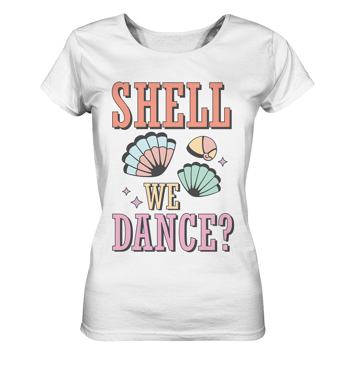23-1113 Summer Retro - Shell we dance? - Ladies Organic Basic Shirt